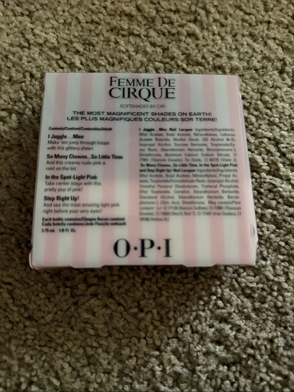 OPI Femme De Cirque 4-Piece Set — Nude, Blush Pink, Silver, Cream